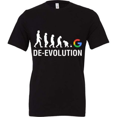 De-Evolution Google black shirt